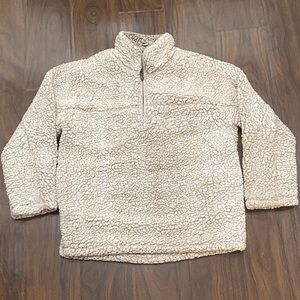 Altar'd State Cream Sherpa Fleece Pullover
